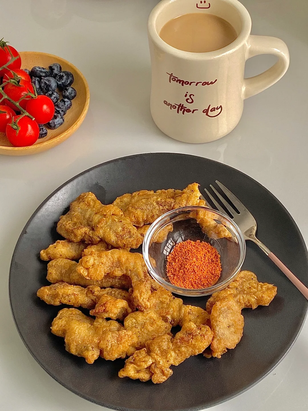 ☀️10.24日休息日早餐｜空气炸锅版小酥肉真香