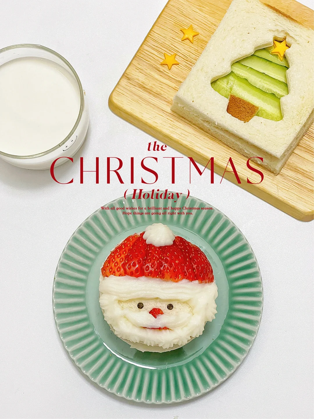 无需打发烘烤 圣诞节吐司版草莓蛋糕🍓