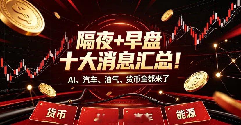 隔夜+早盘十大消息汇总！AI、汽车、油气、货币全都来了

①央行最新数据出炉，今年前8个月社融增量累计23.91万亿，同期人民币贷款新增10.44万亿。
②工信部开了工业经济座谈会，重点提了要加快人工智能产业发展，推动AI在更多场景落地。
③沙特icon一条关键输油管道遇袭受损，主力运力预计要停运几周， ​