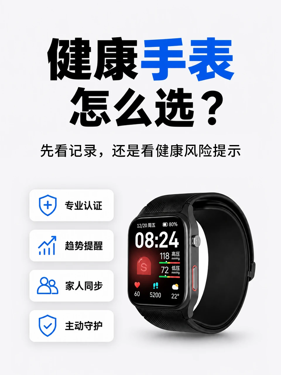 别被“能测血压”骗了！健康手表看这3点⌚