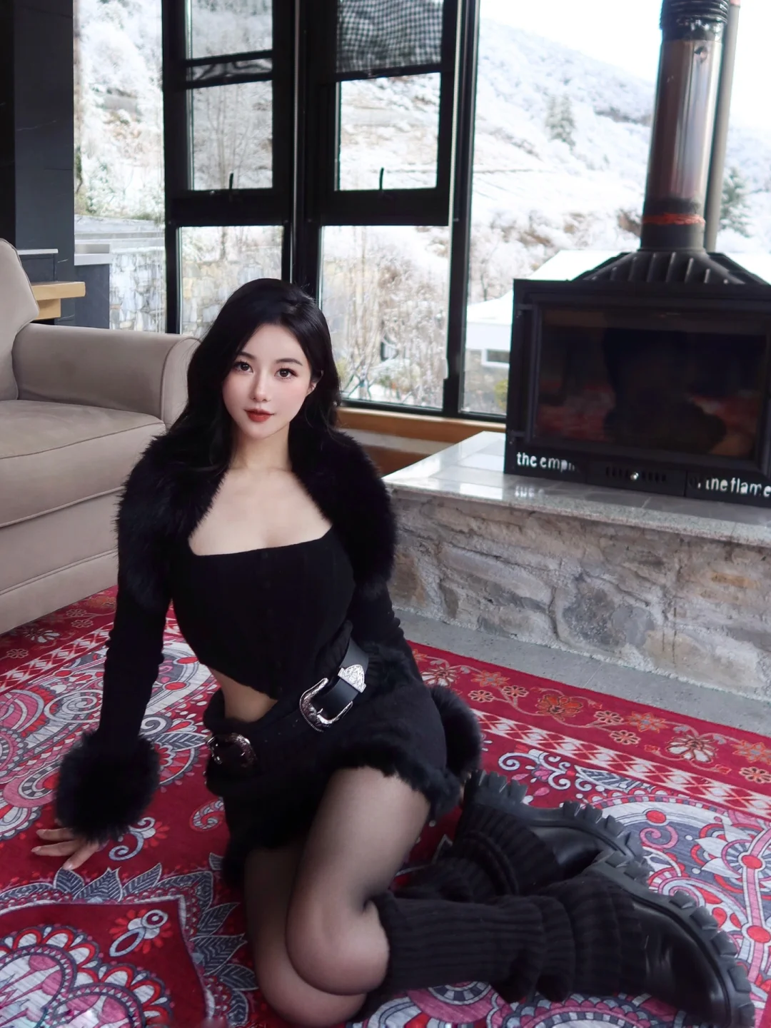 4月旅行｜达古冰川下雪景藏风民宿—嘎尔庄园