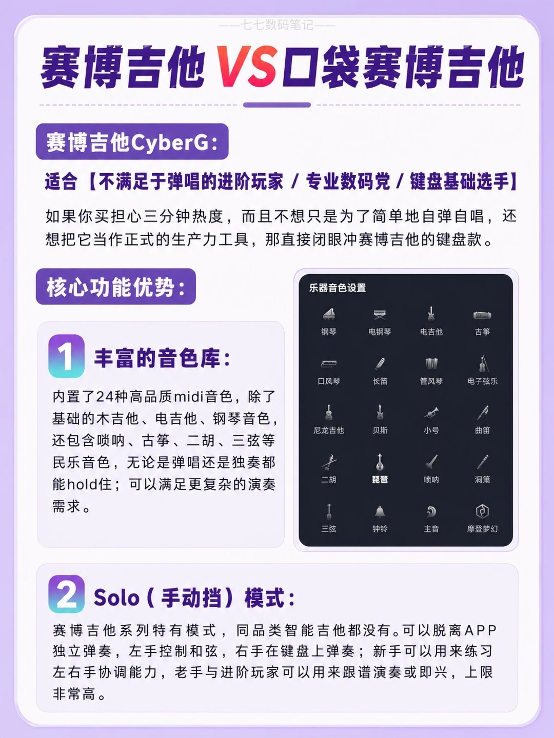别纠结了！赛博吉他和口袋赛博吉他怎么选？
