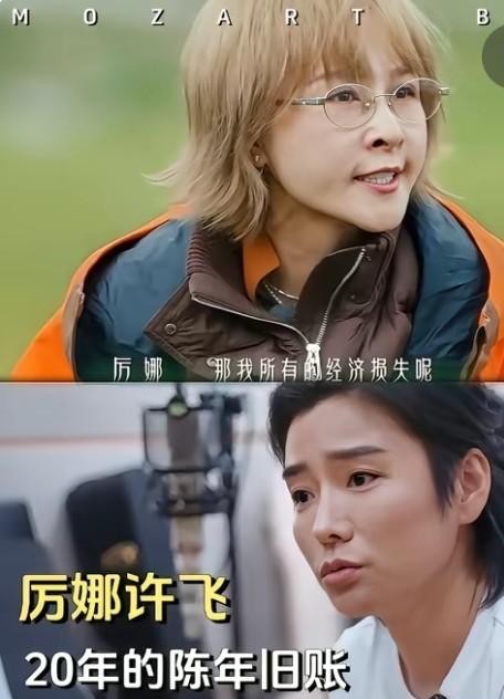 “要是当年没跟你结婚，我早发财了”，现实里凡是天天念叨这种话的人，你换谁给她都过不好。
当年超女那档子陈年烂账，厉娜和许飞就是最典型的例子。
当年厉娜人气有多高不用多说，后来怎么就彻底沉寂了？明眼人都清楚，那是私底下违规接商演踩了公司红线，被高层直接按在冷板凳上动弹不得。
结果这么多年过去，她