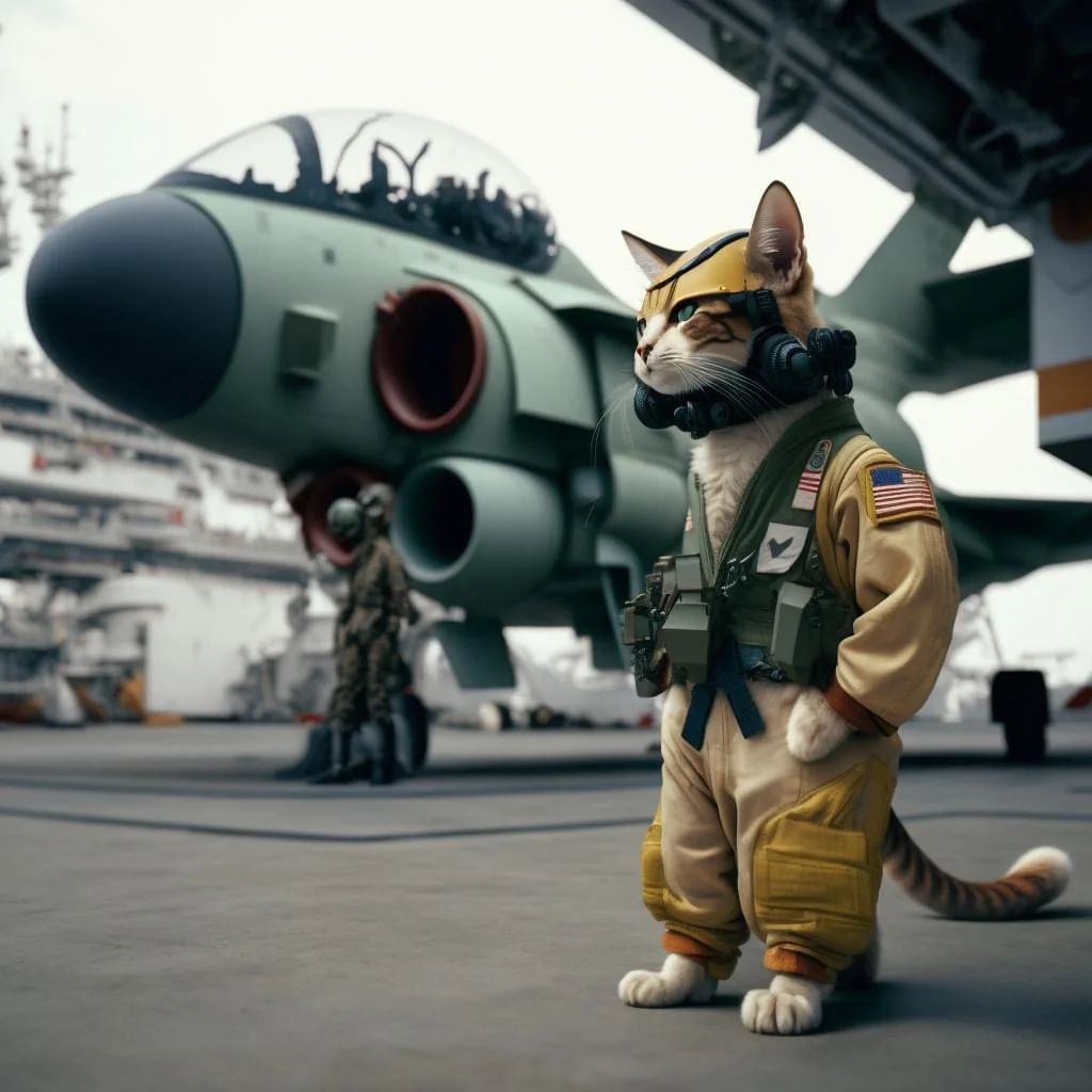 猫咪头像 美国大兵版