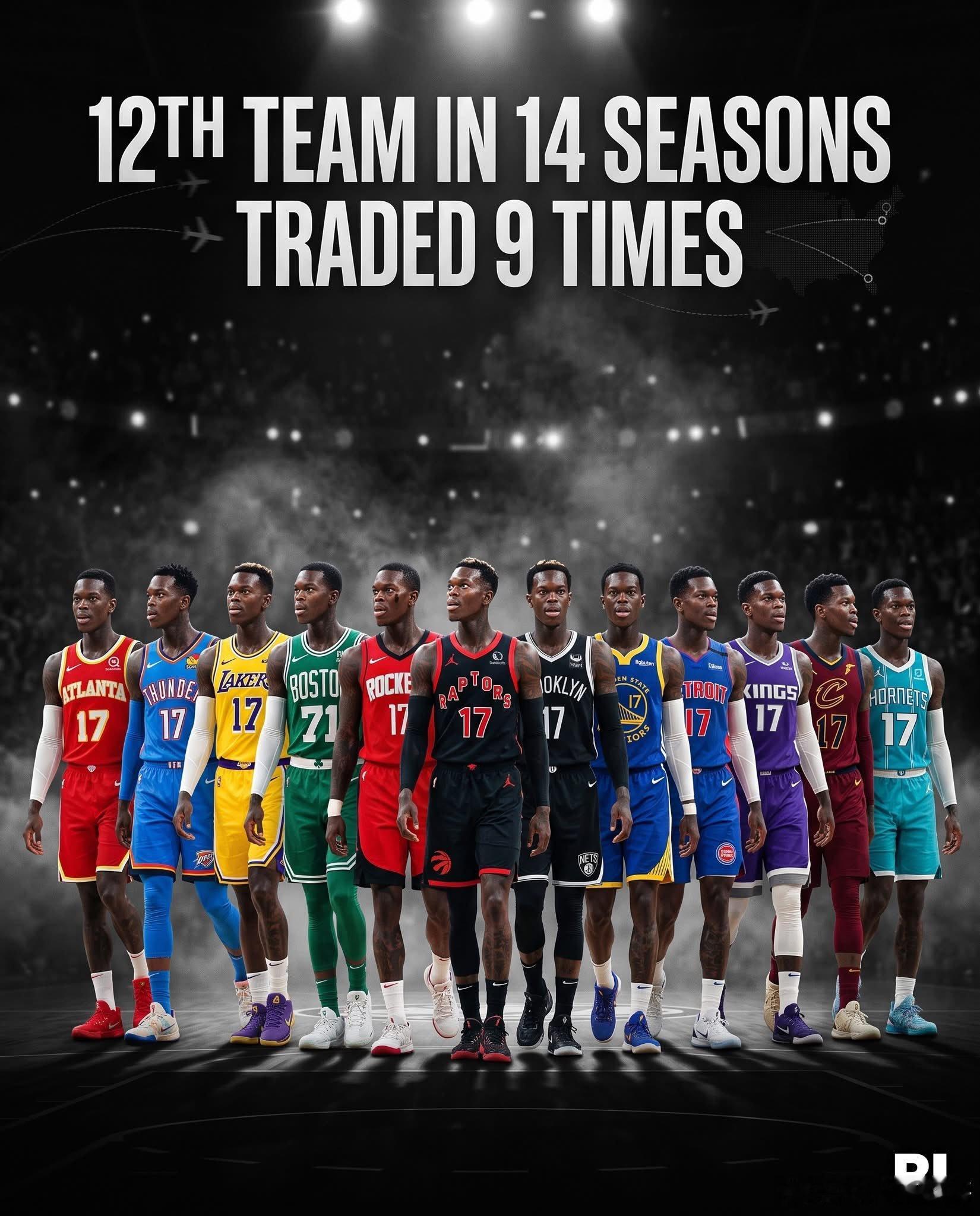 #NBA[超话]# 施罗德现在并列NBA历史上效力球队数量第二多的球员——

伊什·史密斯 - 13支球队

施罗德 - 12支球队

加勒特·坦普尔 - 12支球队

乔·史密斯 - 12支球队

吉姆·杰克逊 - 12支球队

查克·布朗 - 12支球队

托尼·马森伯格 - 12支球队

这是施罗德自2020年以来效力的第11支不同的球队！ ​