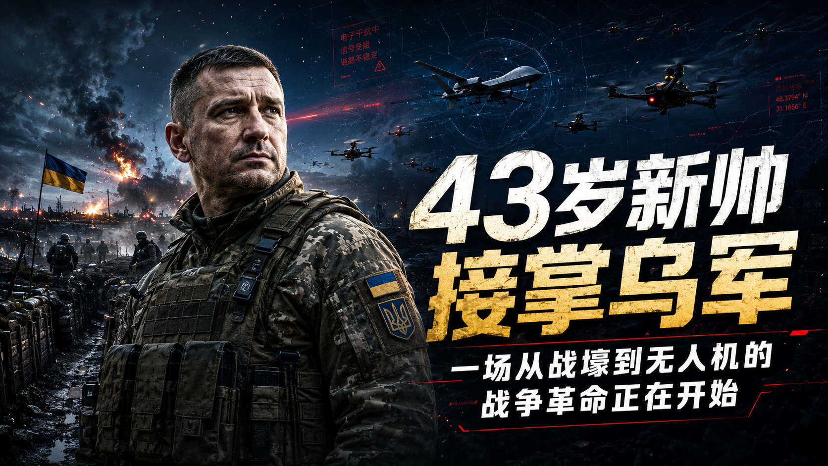 43岁新帅接掌乌军：泽连斯基真正要换掉的，是一套打不赢的战争思维 乌克...