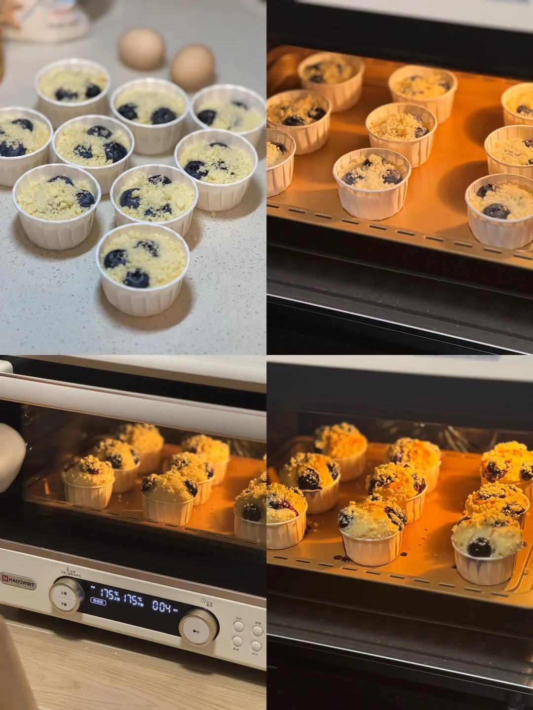 吃一百次都不会腻的爆浆蓝莓玛芬蛋糕🌷