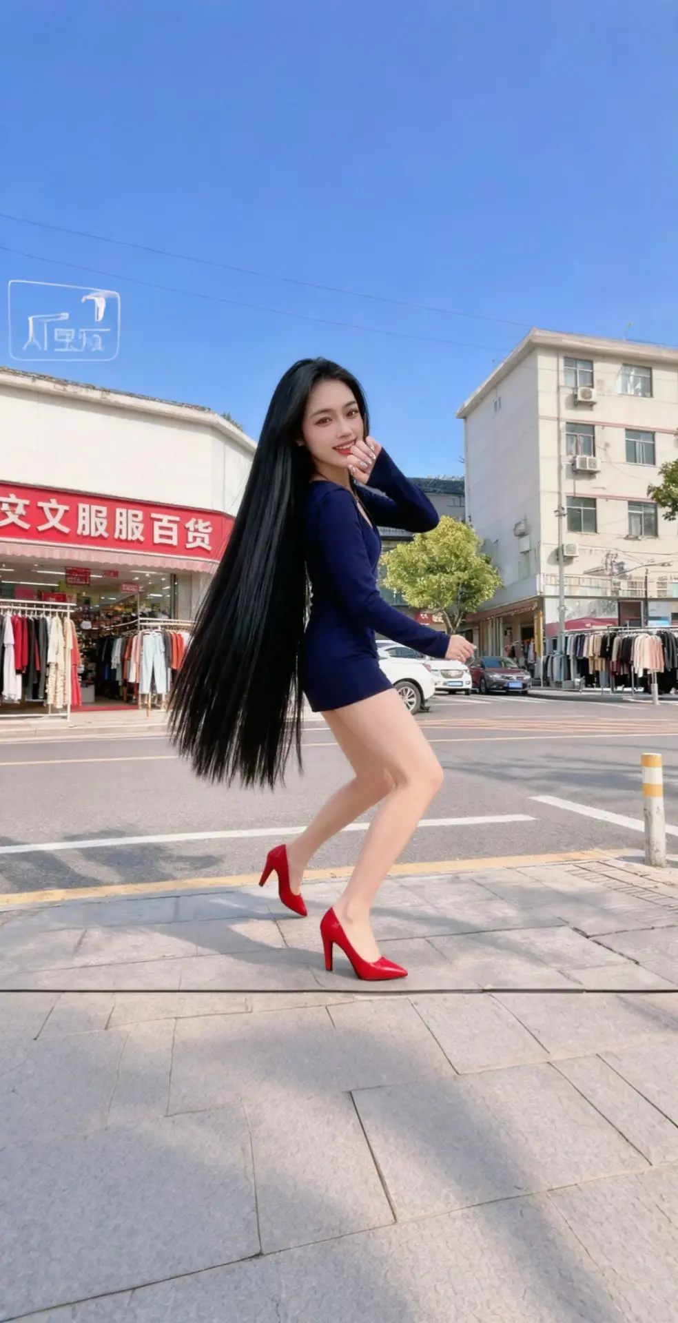 <p>AI扩图 睡衣外穿 街拍小姐姐穿搭秀 好身材好气质 穿搭 <!-...