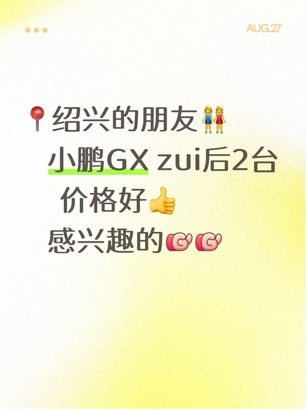 📣绍兴要买小鹏GX的老板快看