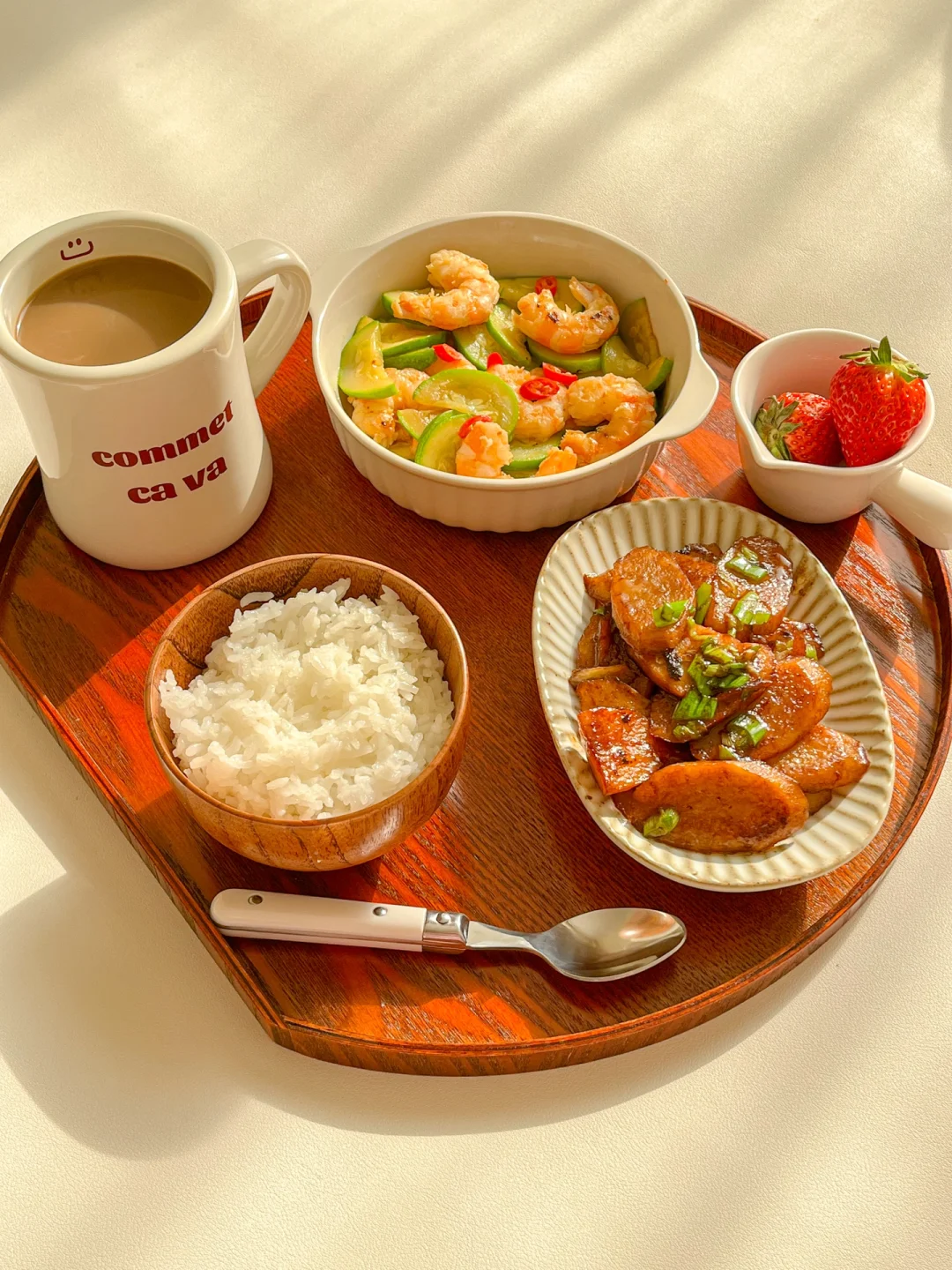 一人食｜酱油山药🥢角瓜炒虾｜普通人的减脂餐