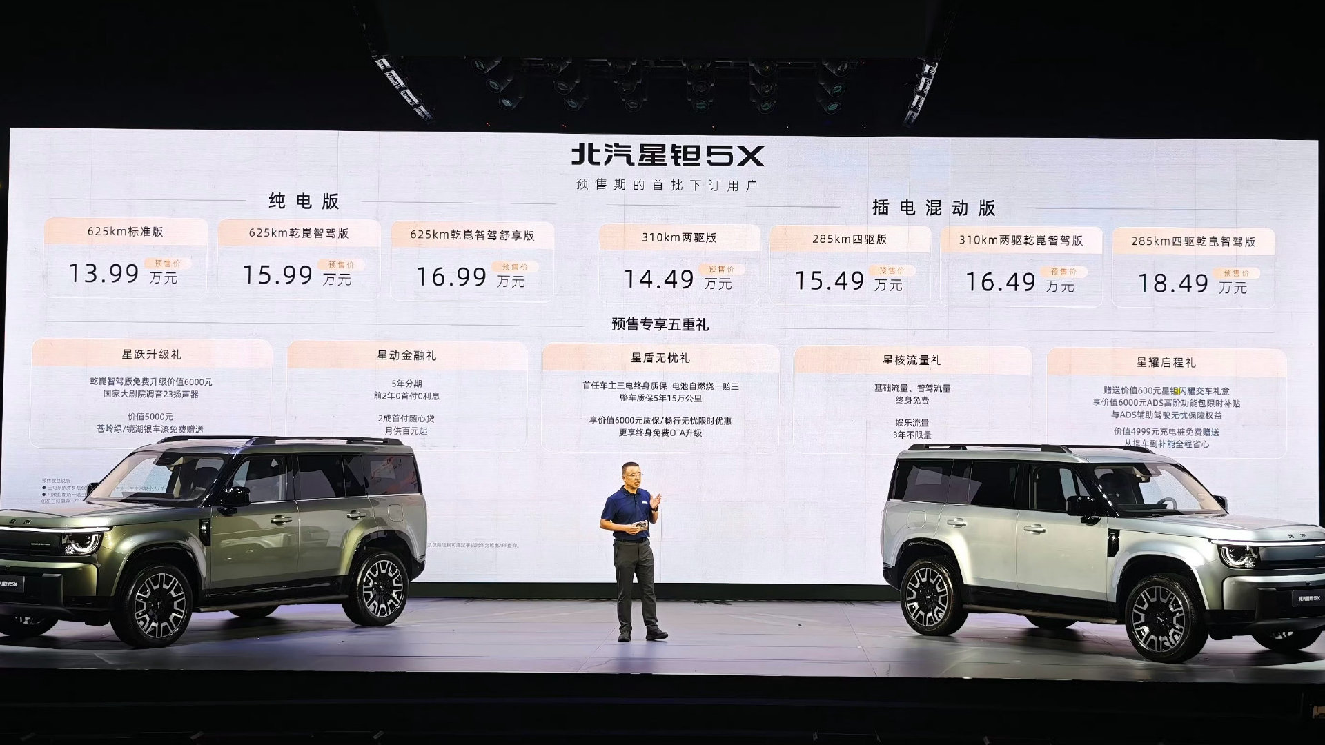 北汽星钽5X预售价格来了，我觉得还挺不错的啊。市区代步选纯电两驱版，有长途需求最推荐15.49万元的285km插混四驱版。 #北汽星钽5X##星钽5X大大方方自有高光# ​​​
