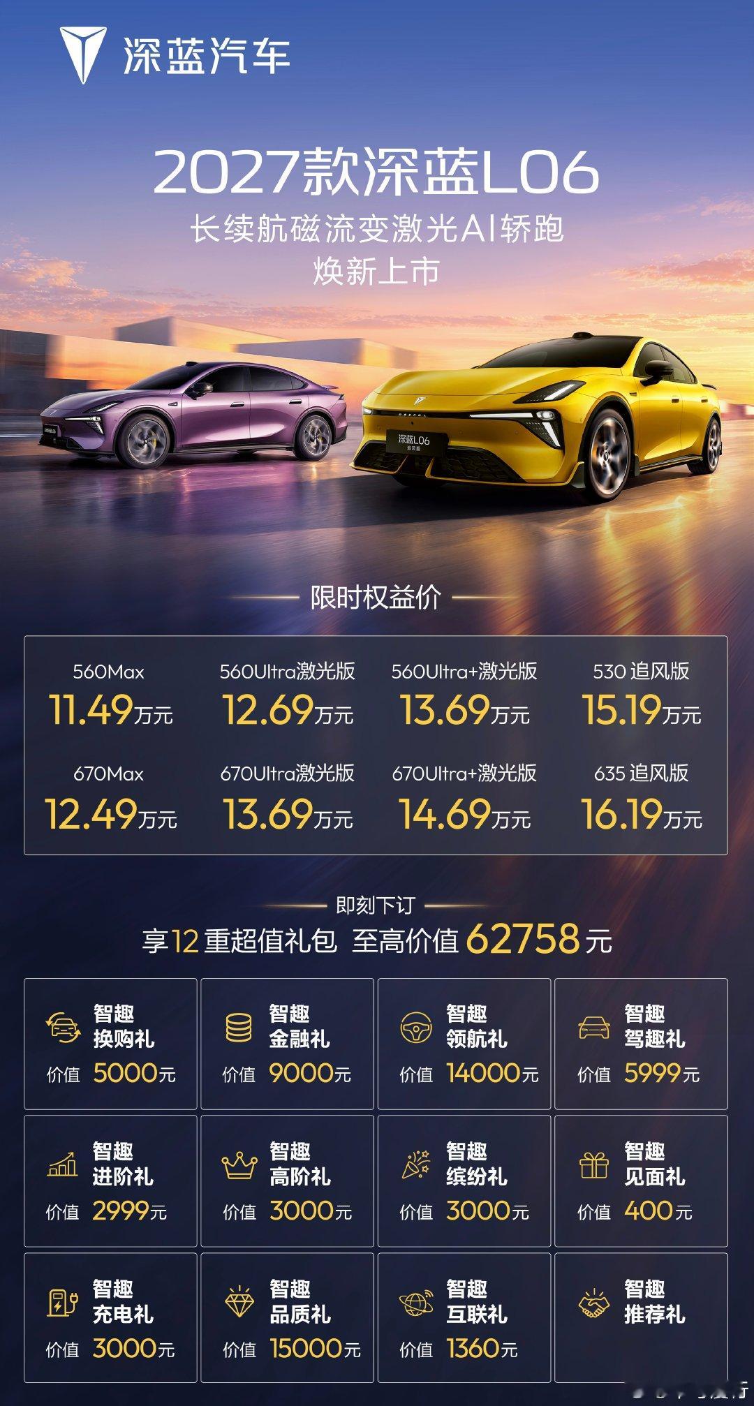 27款深蓝L06价格怎么样？
实力进阶，追风绽放
#长安汽车##深蓝汽车##2027款深蓝l06##深蓝l06追风版# ​