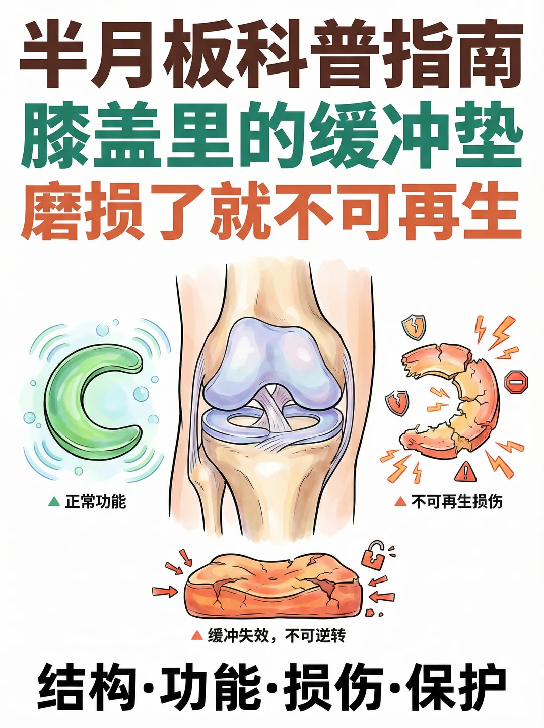如何保护膝盖里的“软黄金”-半月板