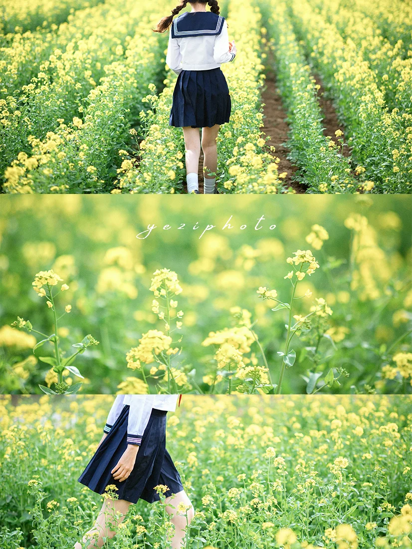 油菜花儿童写真攻略|摄影调色教程|保定约拍
