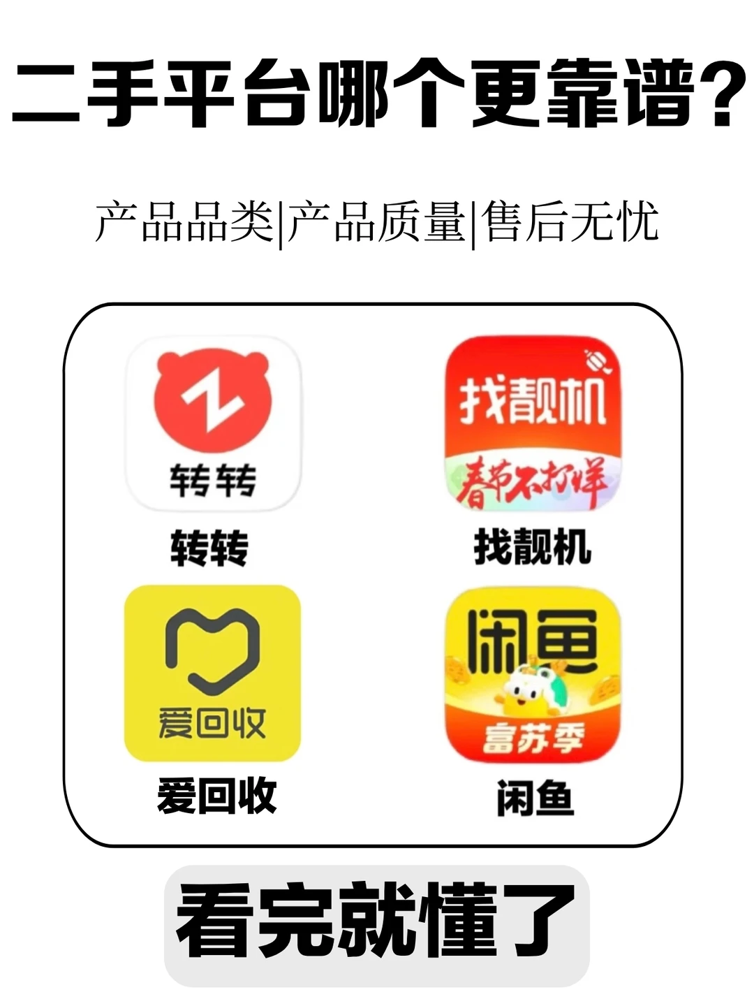 几大二手平台谁靠谱！今天捋清楚