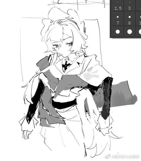 (搞了一个龙跟公主的pa，，还没画完）鸽子展示手办中
，不上色好舒服 ​