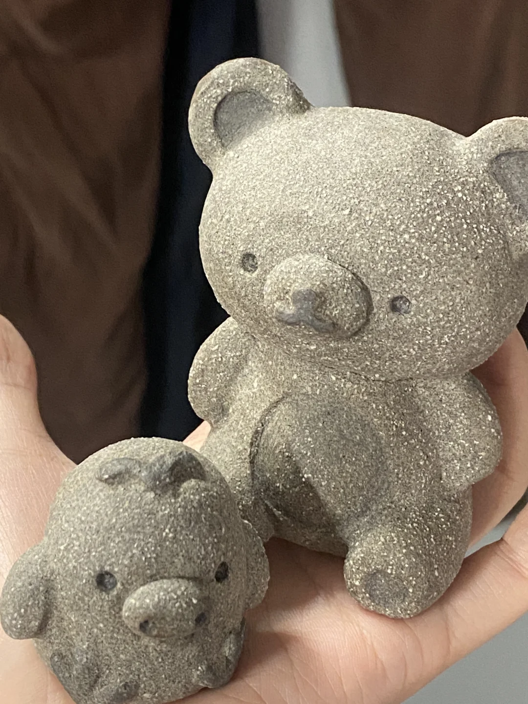 真假石头❓轻松熊&鼻孔鸡石墩子已上手🐻🐤