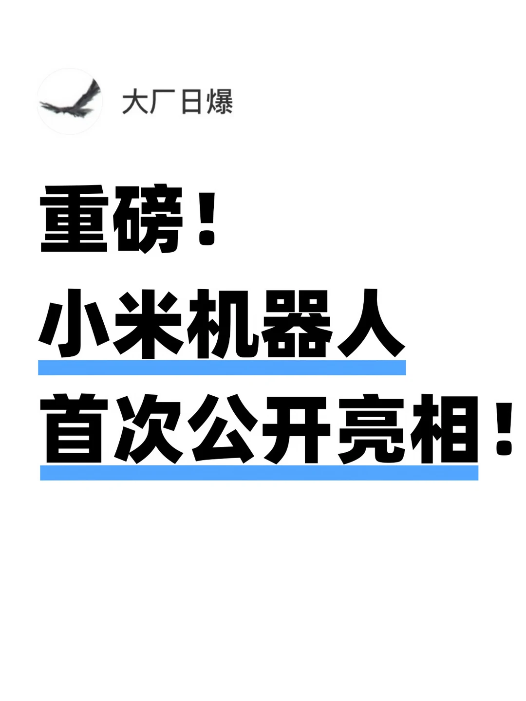 太强了！小米又在机器人赛道闯出来了