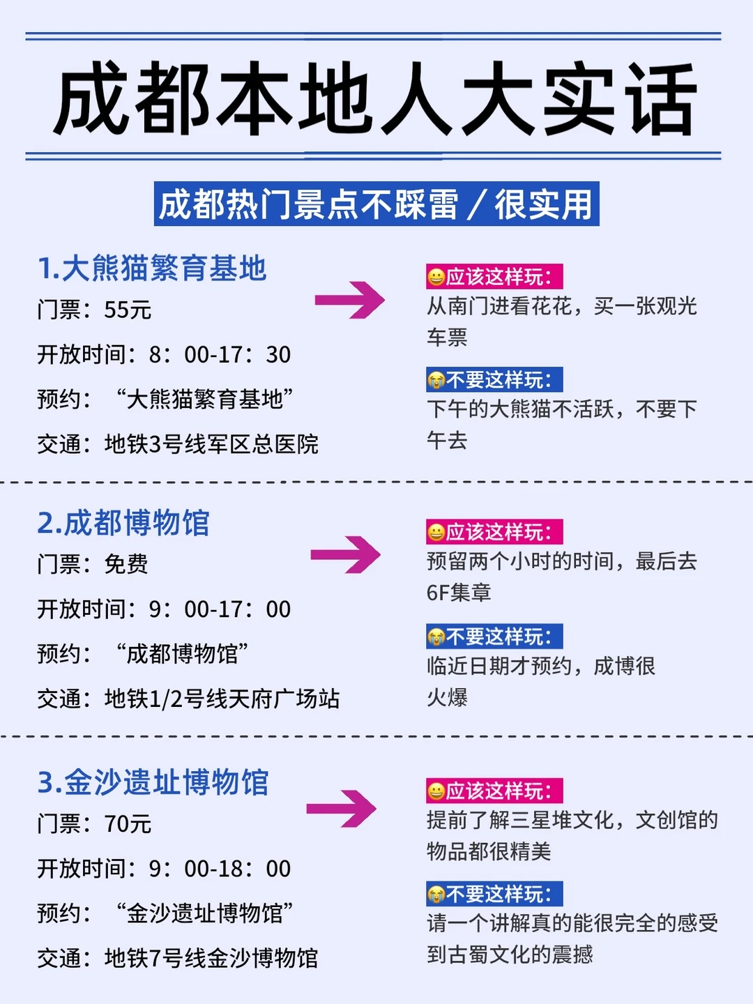 成都会惩罚每一个不做景点攻略的P人