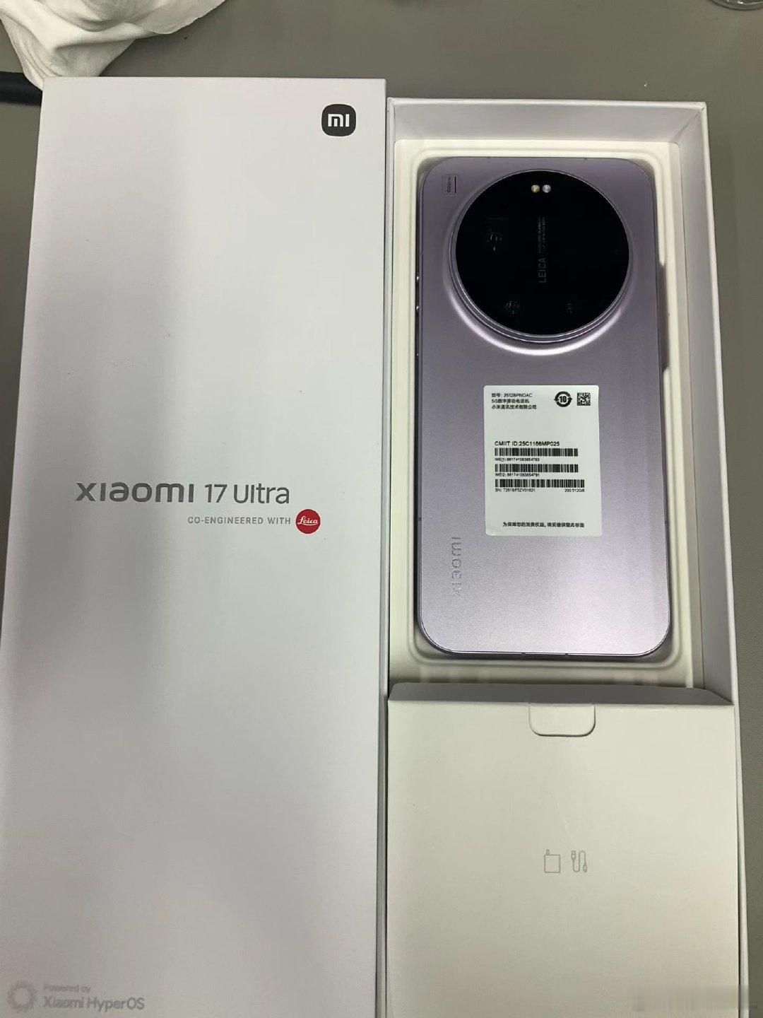小米17Ultra 16+512G紫
电池效率100 成色99新 在保27/07/26
5850 ​