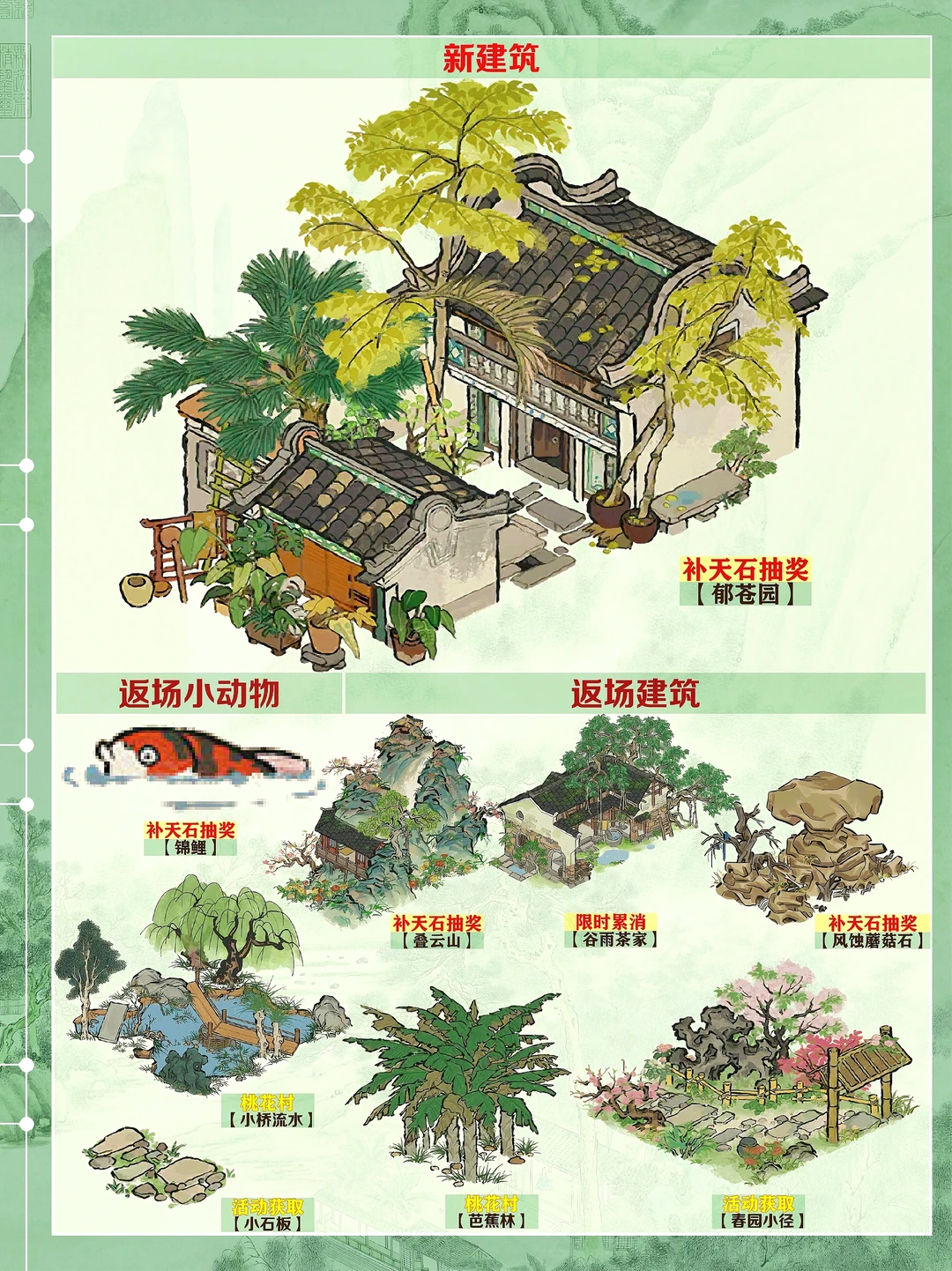 今日起（4月24日）江南百景图活动一览图‼️