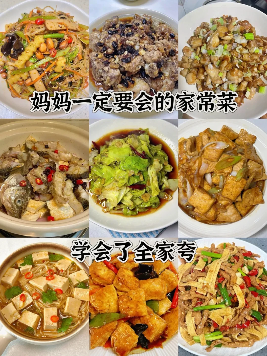 九道巨好吃的家常菜、学会了全家夸