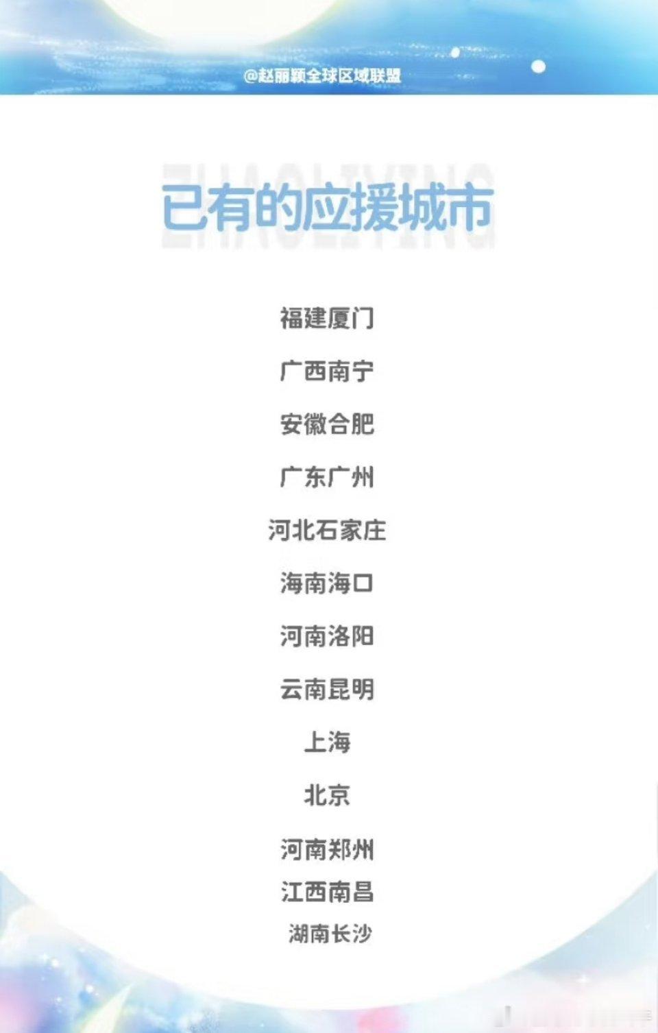 丽粉对赵丽颖没得说，赵丽颖十月中旬过生日，八月就在准备了，目前已有应援城市和已确定应援城市已经有29个了[666][666][666] ​