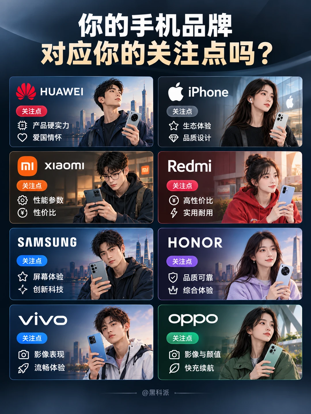 你的手机品牌，对应你的关注点吗？