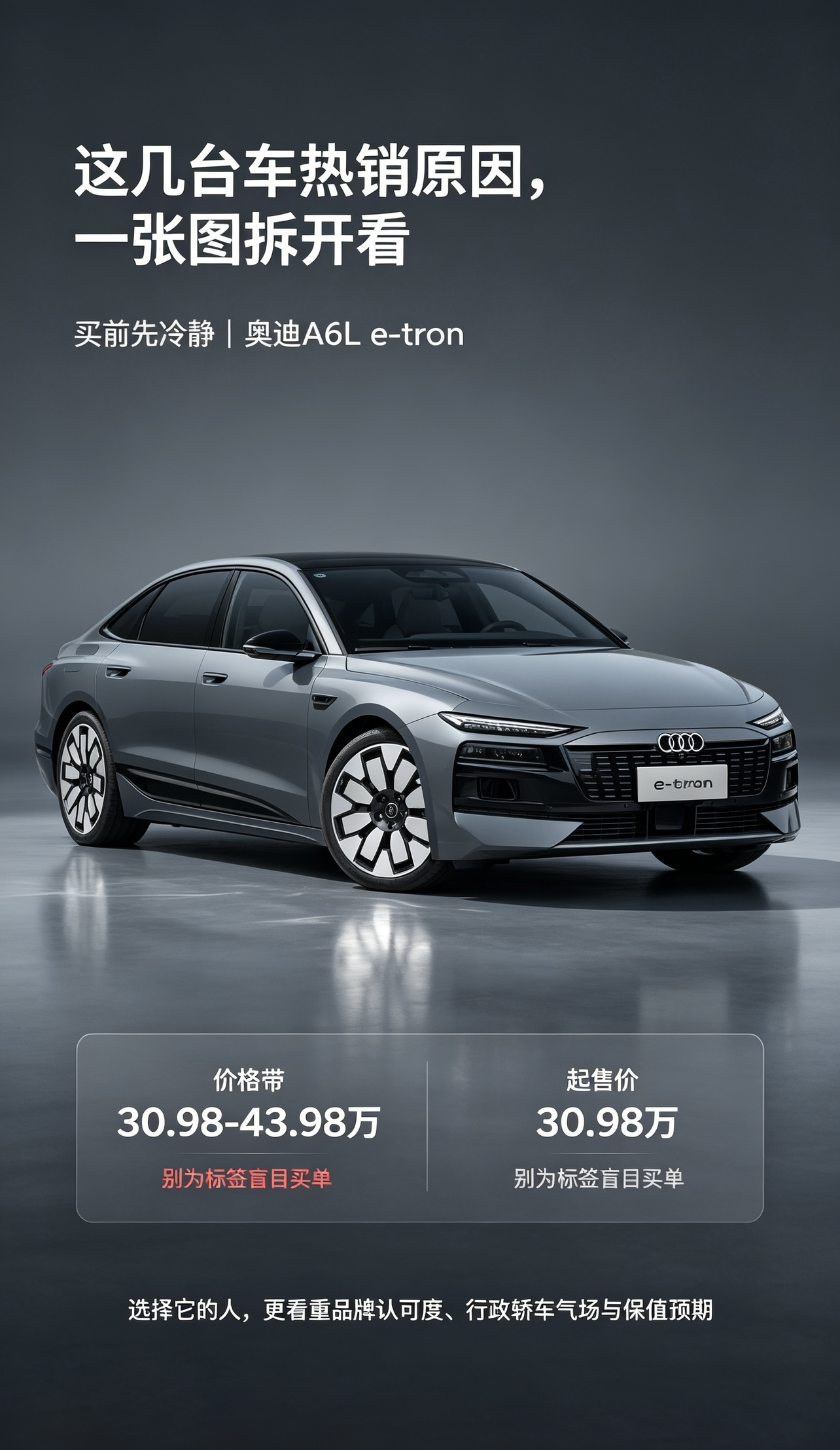 奥迪A6L e-tron，老牌豪华电车