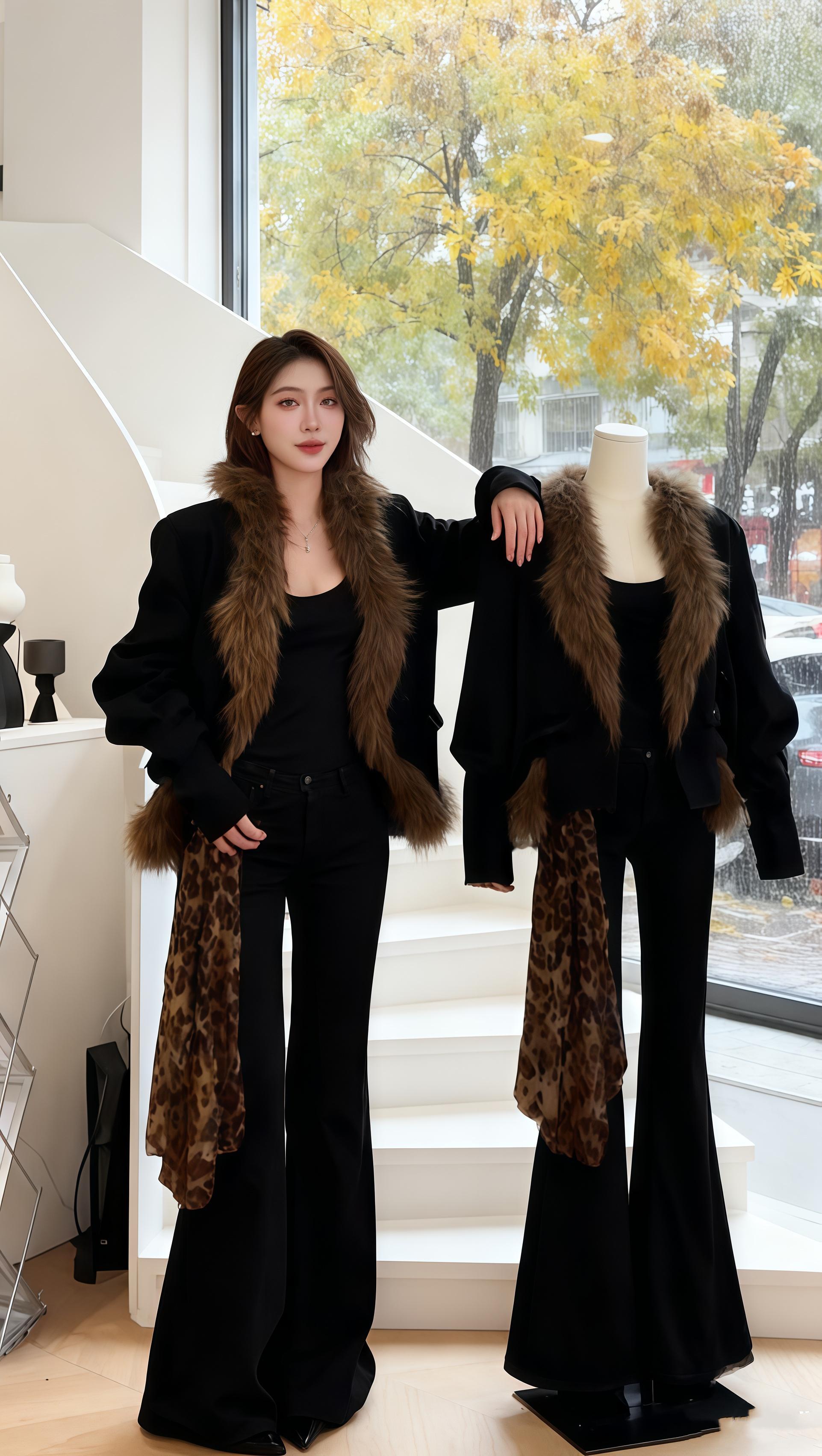 <p>黑色系穿搭 高级感穿搭 这个冬天不能没有毛茸茸 冬季属于淡人的黑...