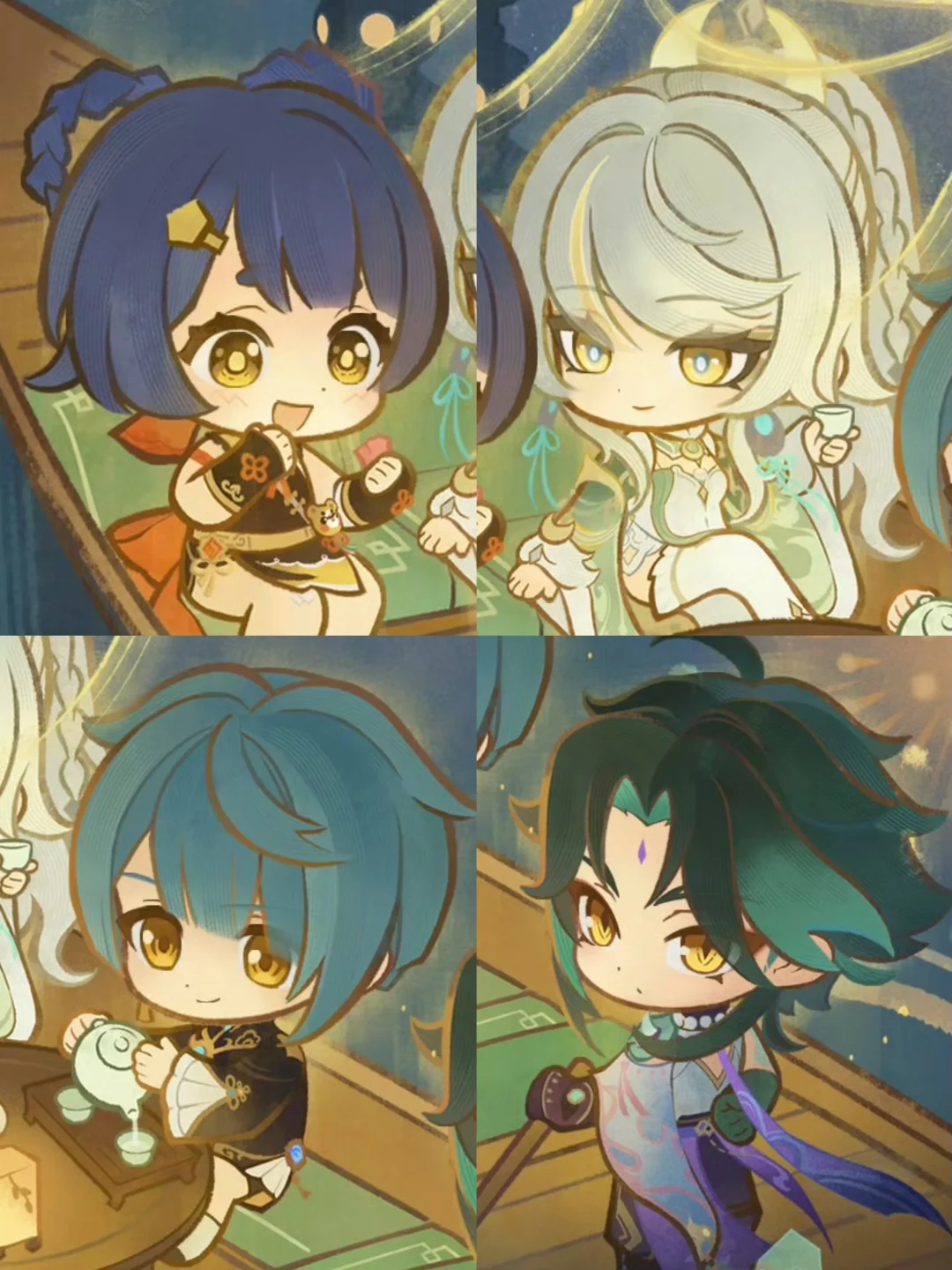 四位萌物！旅行者请用原神联动头像