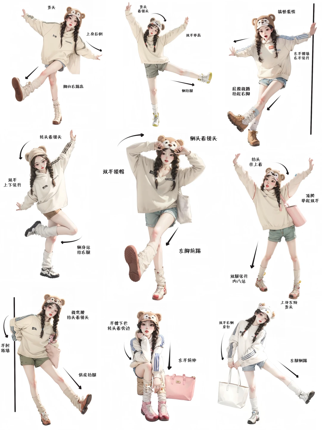 动作越大 拍照越好看！！！