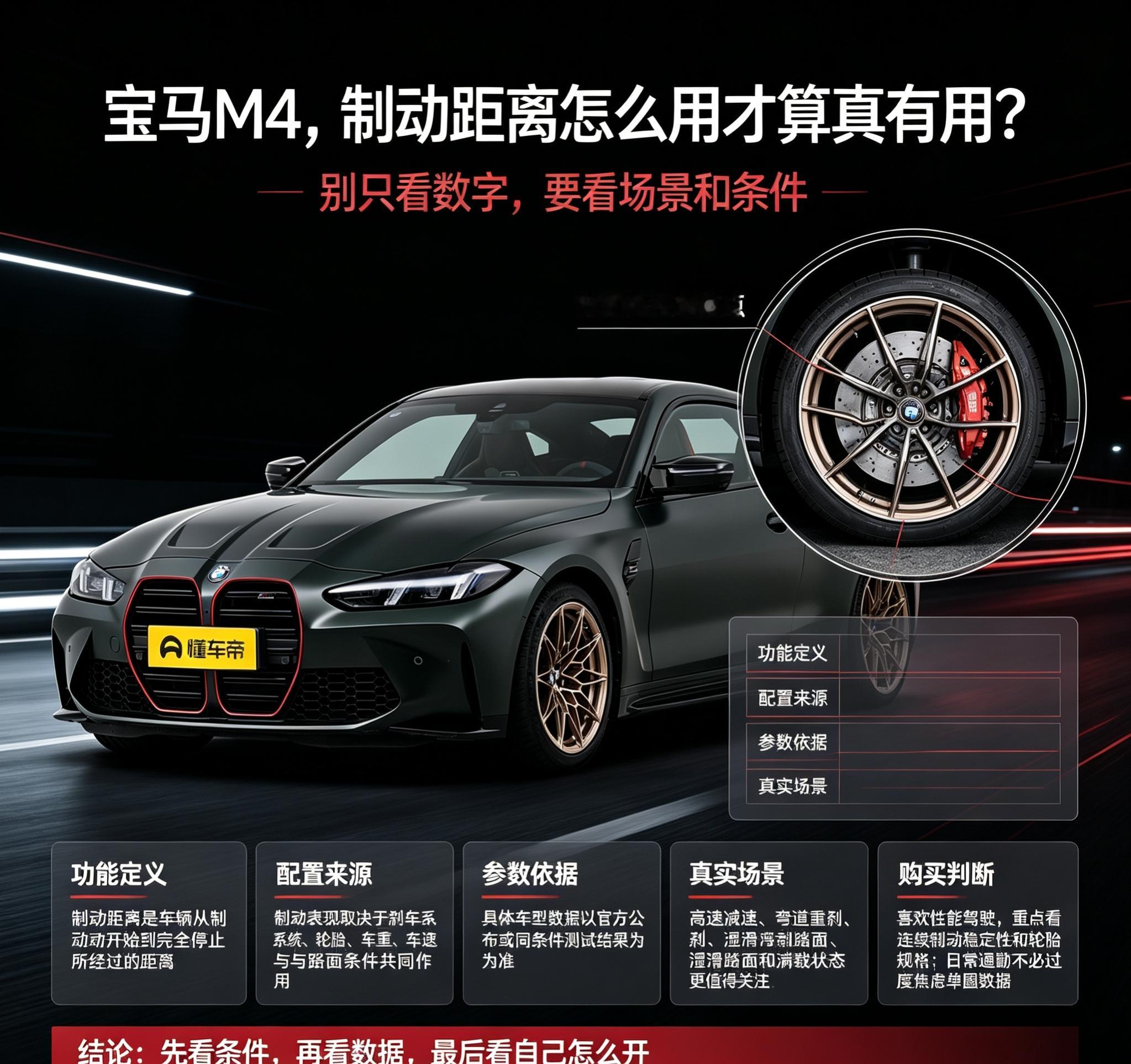 宝马M4制动距离，别光看数字