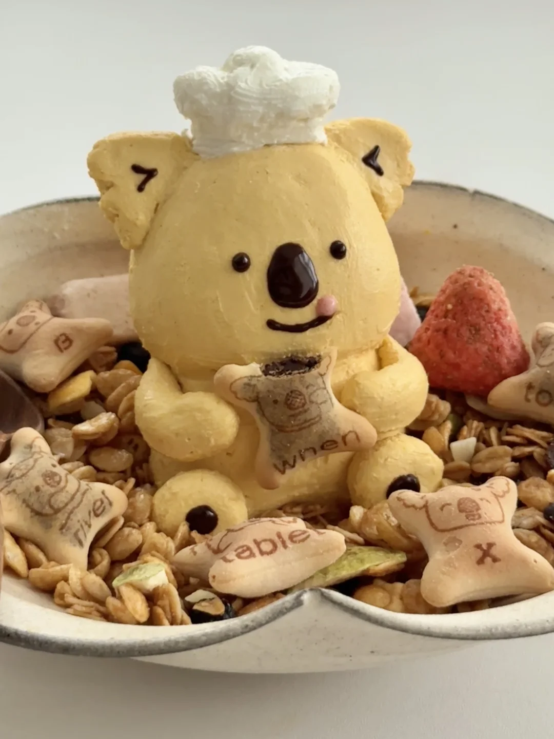 小熊饼干考拉酸奶碗