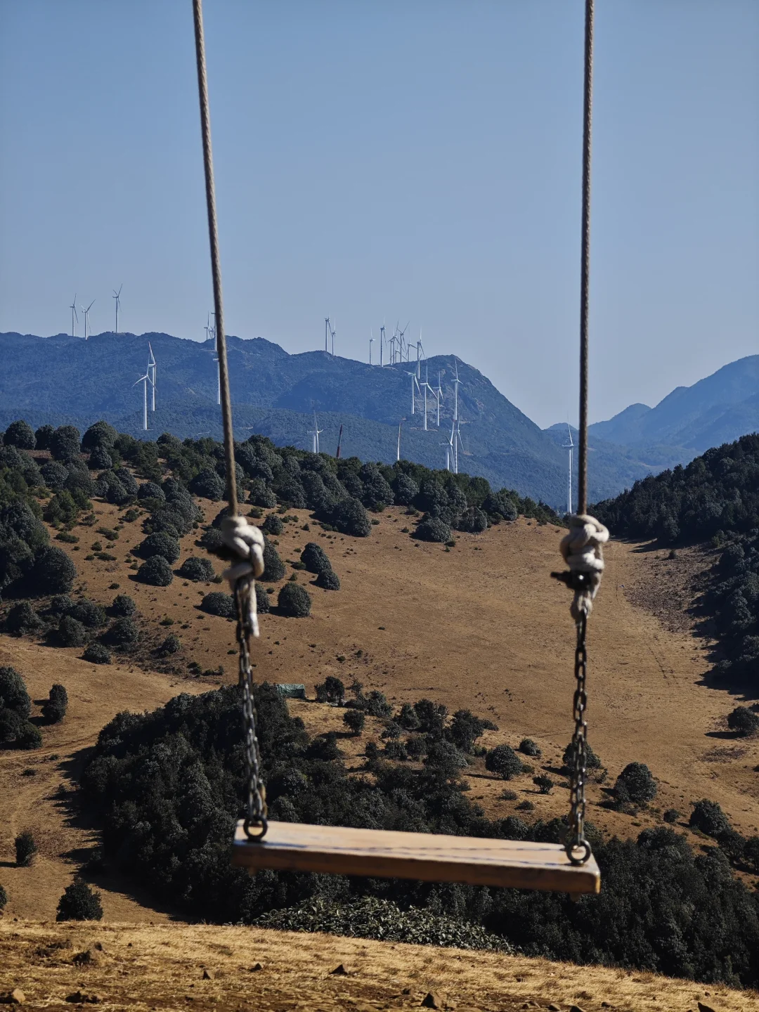和风一起捕捉山顶的风景