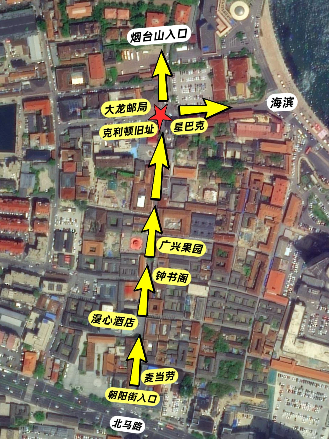 一张图说清楚烟台朝阳街