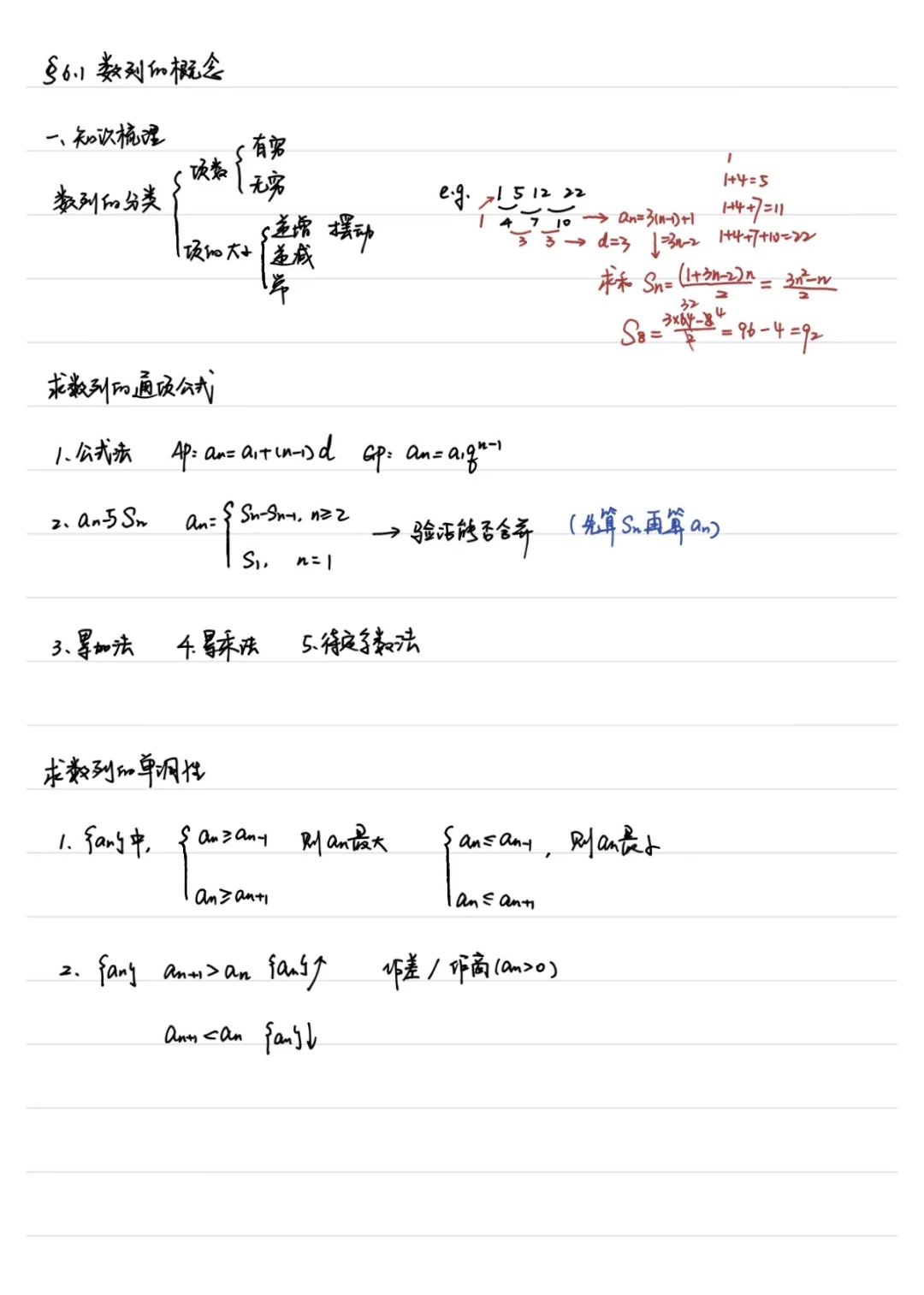 高三一轮复习 6.1 数列的概念
