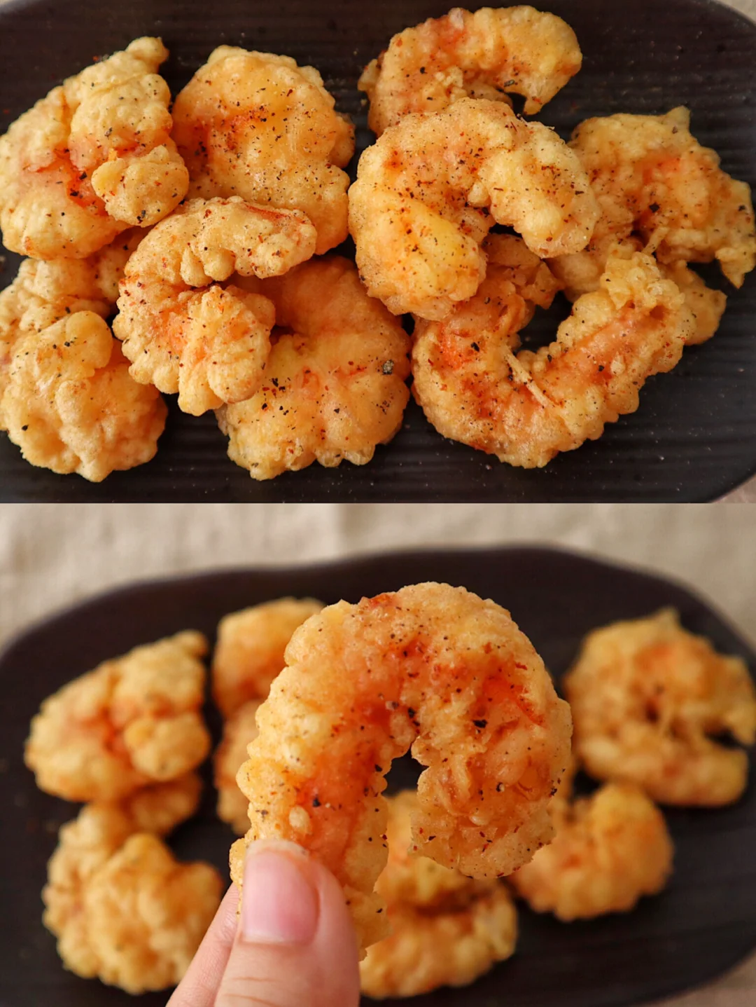 大呼过瘾的椒盐虾仁❗️酥酥脆脆太香太好吃了