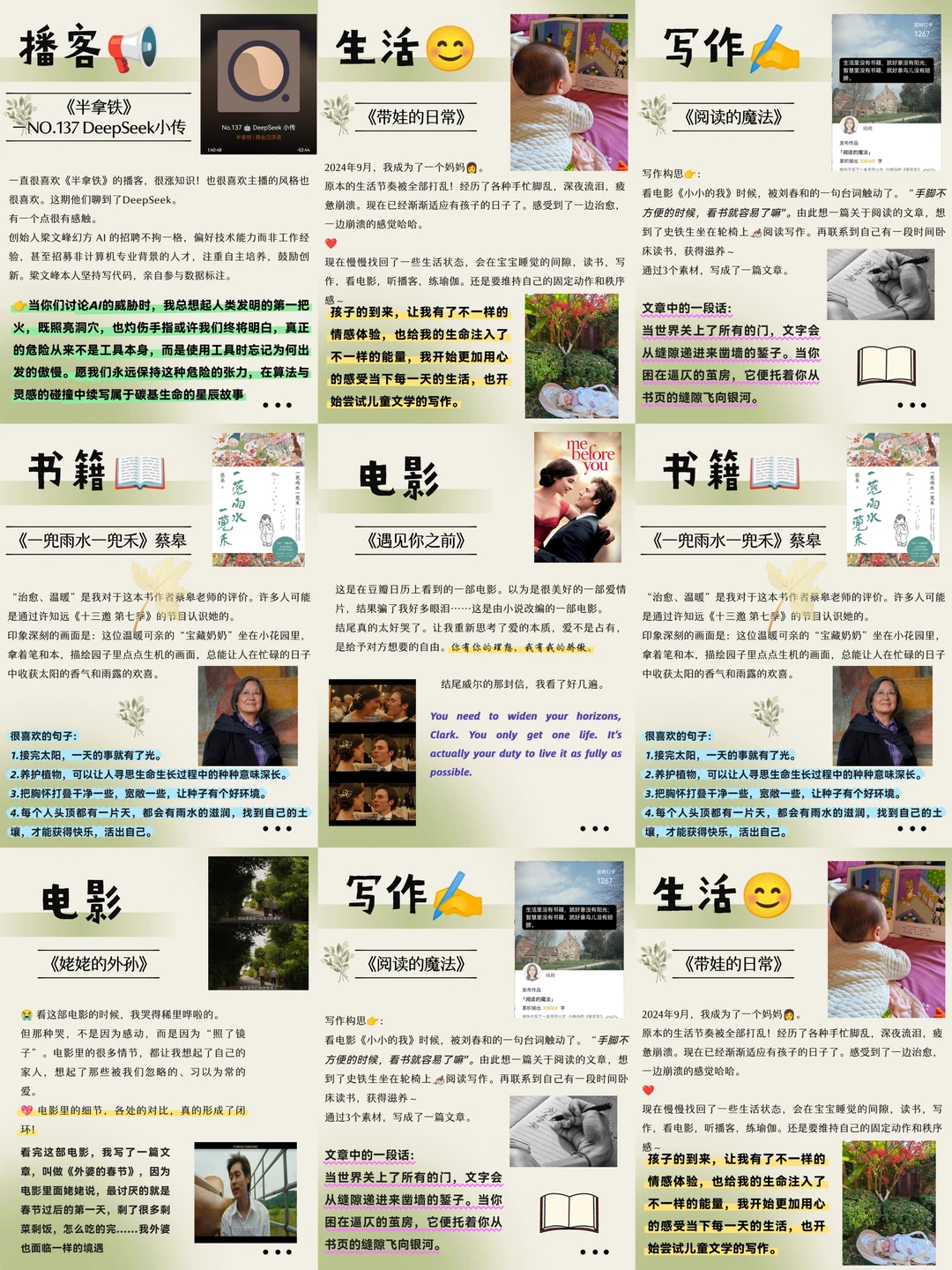 我的支点：写作、阅读、电影、播客和生活