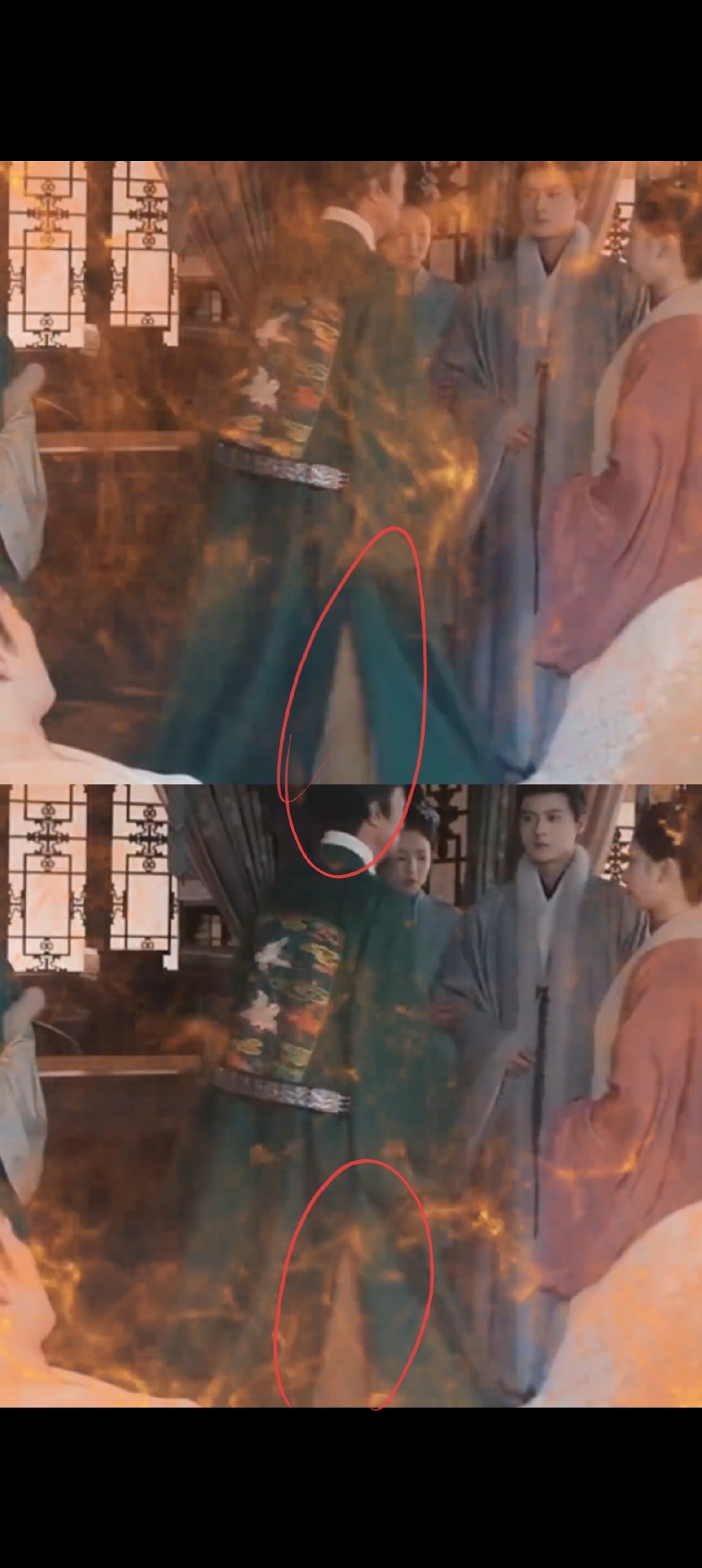 #盘点兰香如故穿帮镜头#
发现一部 IPhone，发现一条西裤[哈哈] ​