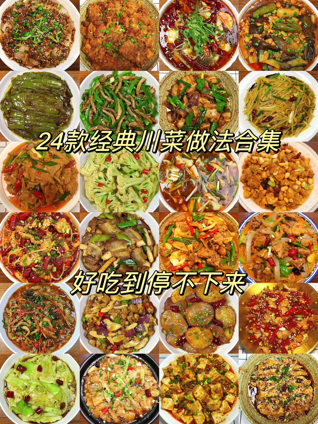 分享24款经典的川菜做法合集，好吃下饭，做法简单！喜欢川菜的朋友们可以试试哦！