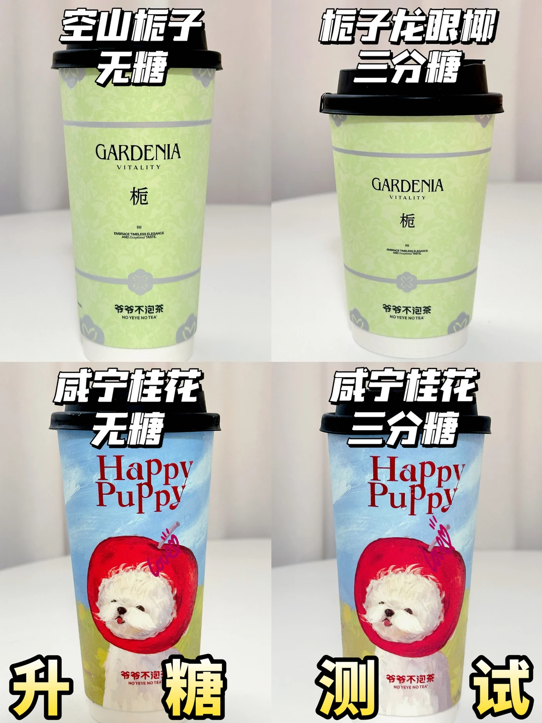 爷爷不泡茶 栀子系列&咸宁桂花 | 升糖测试