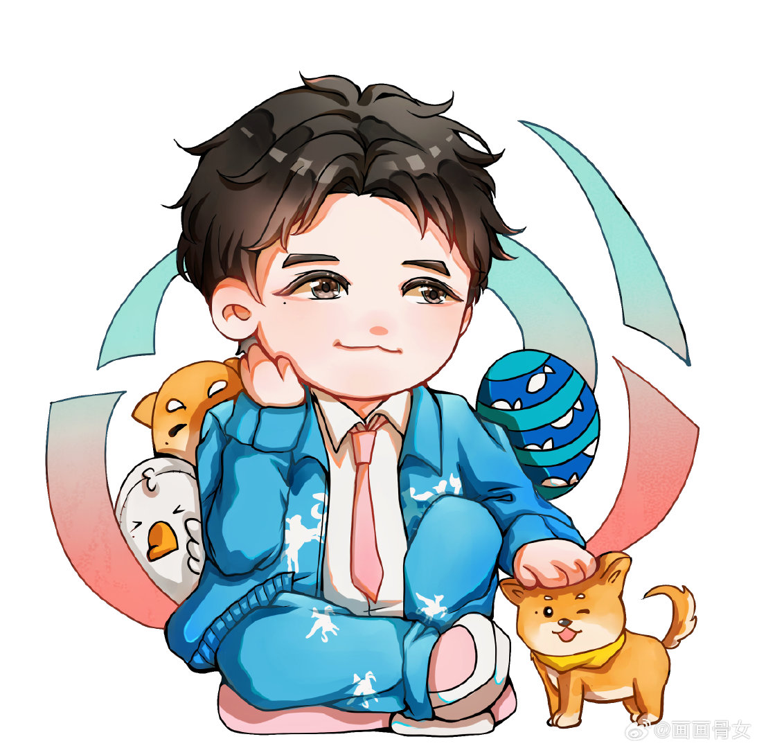 #黄渤[超话]# 两只柴柴~[抱一抱] ​