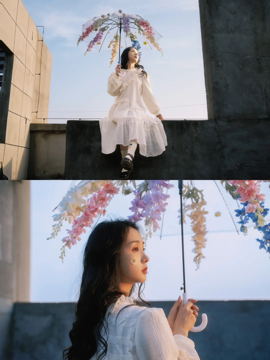 在天台拍了一首「春天」圆舞曲🌸