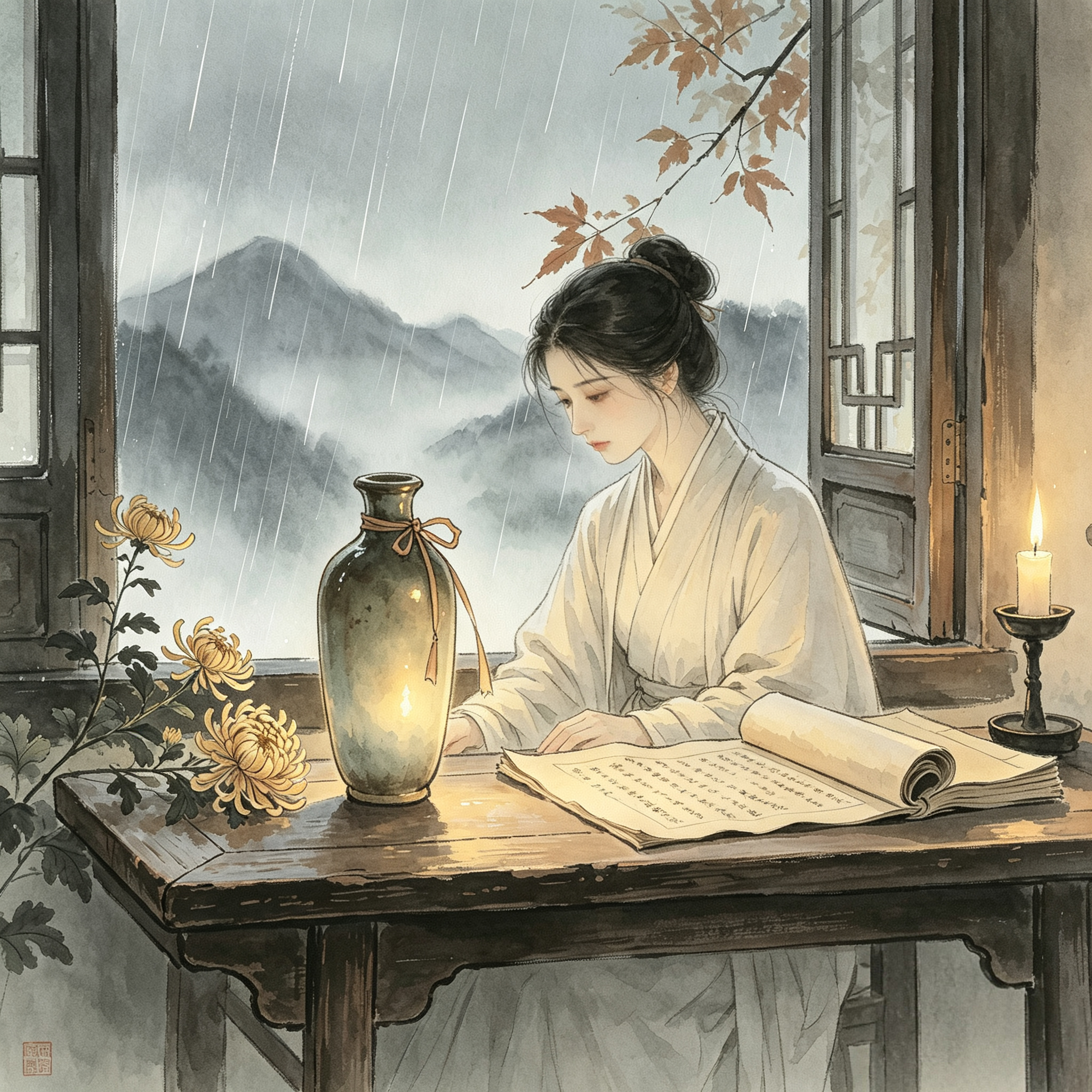 诗（愁绪）

作者/凤非
昔君赠我一瓶愁
十载依然置案头
欲启还封终未启
留一句