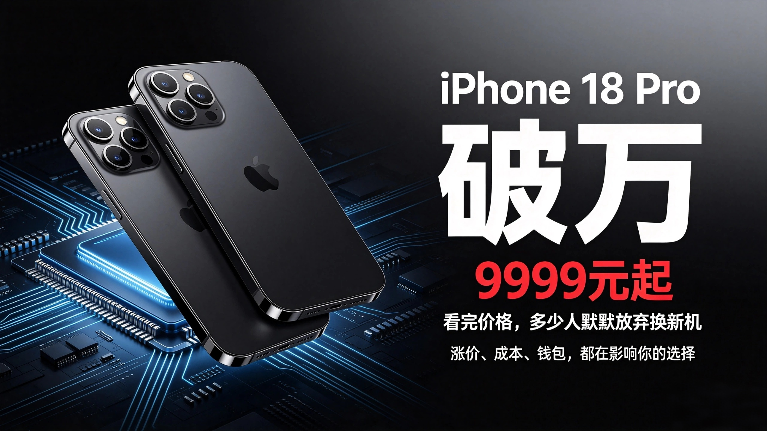iPhone18Pro正式破万！9999元起步，看完价格多少人默默放弃换新机
 
苹果新品发布会刚结束，全网瞬间炸开锅！iPhone18Pro国行定价一公布，无数果粉当场愣住，谁都没想到，今年直接跨过万元门槛，连入门款都不再亲民。
 
往年Pro机型还能八九千拿下，今年直接取消128G低配，256G