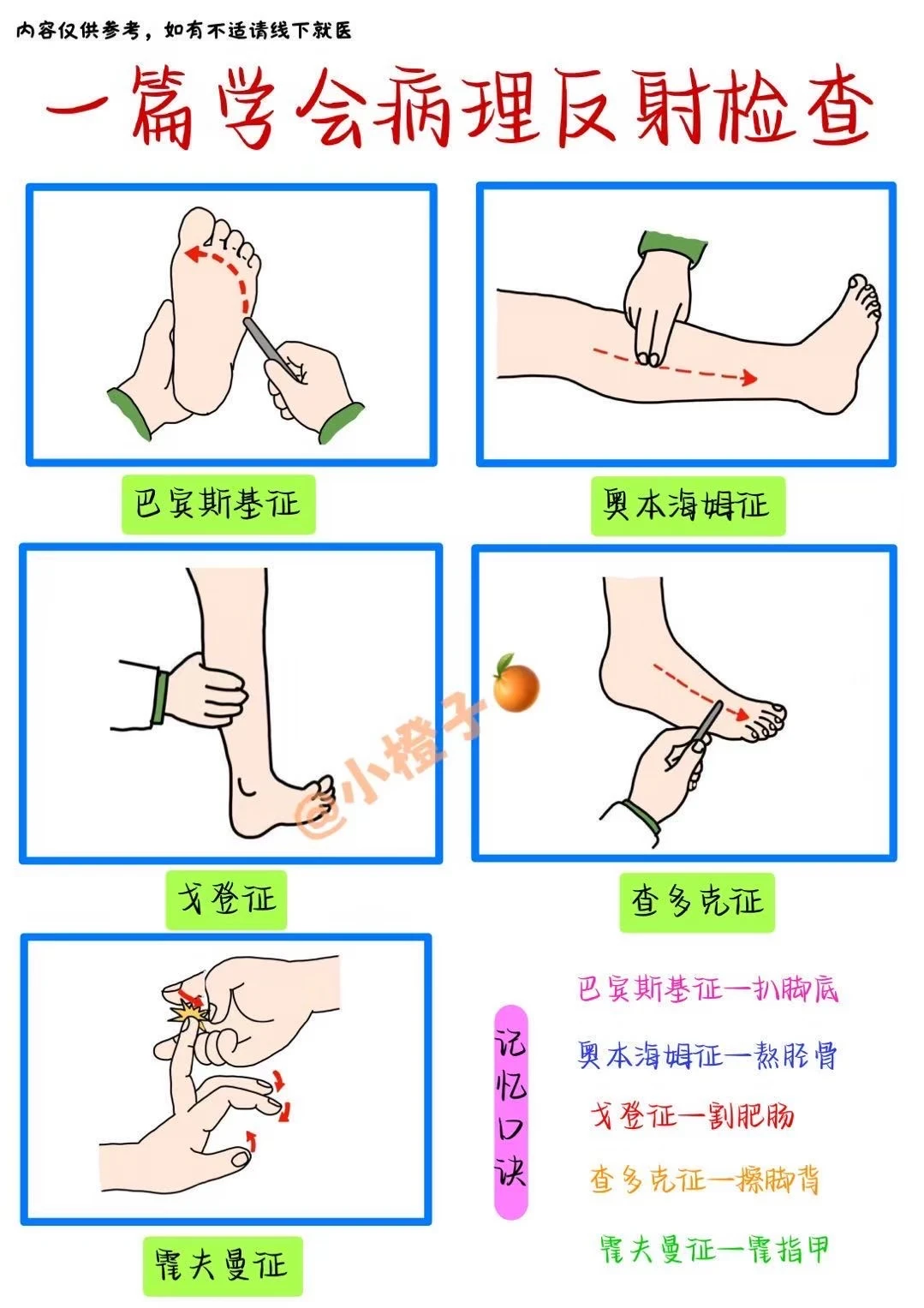 一篇学会病理反射检查‼️建议收藏✅