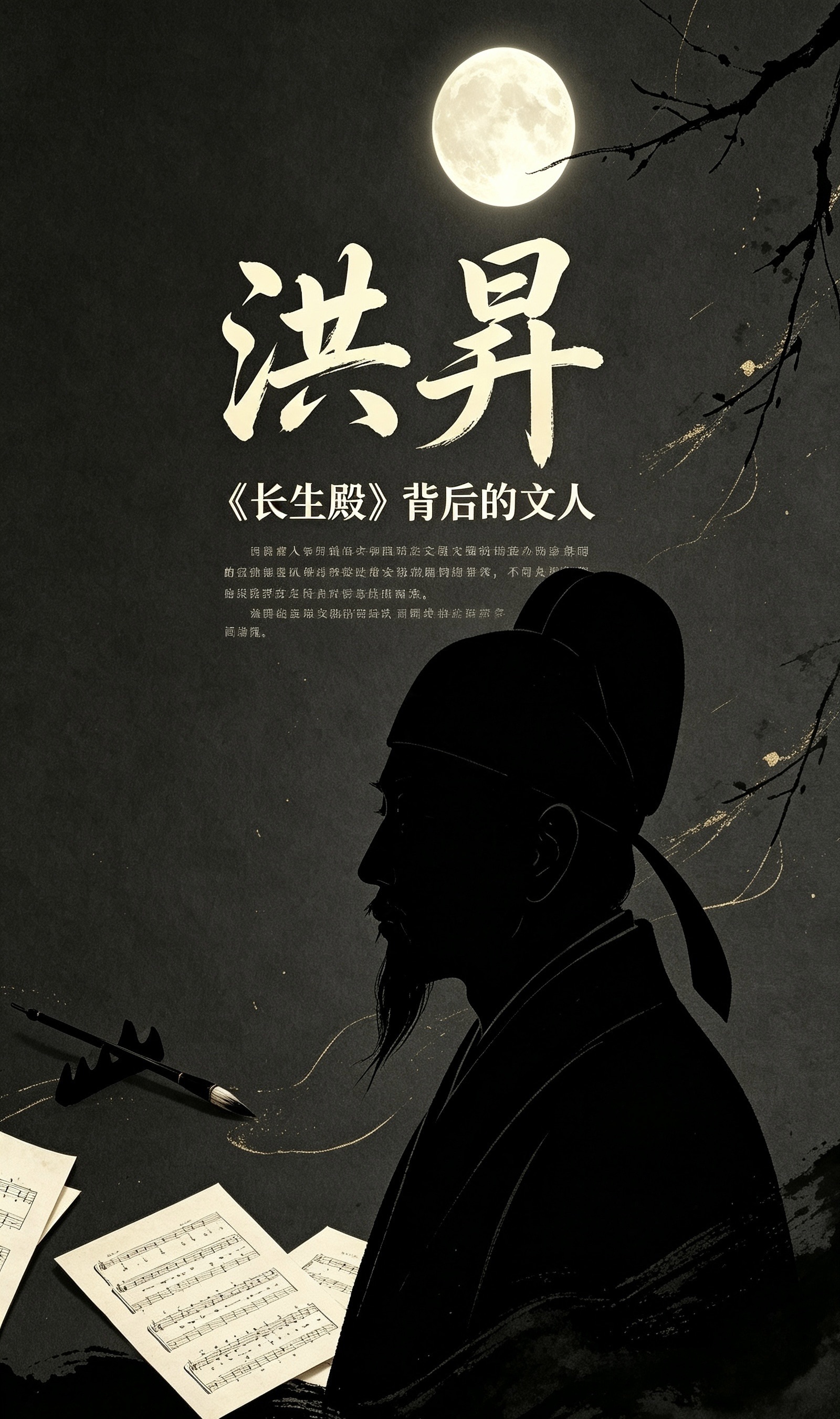 有一出曾经在京城引爆轰动的大戏，台上唱尽帝王与贵妃的爱恨，台下观者如潮，谁能想到，就是这出大火的戏，直接把执笔文人的人生拖入深渊。很多人熟悉唐明皇与杨贵妃的故事，读过白居易的《长恨歌》，却未必知道，把这个故事打磨成传奇戏曲《长生殿》的人，名叫洪昇。洪昇生于清代的官宦书香之家，年少时便有才名，读书、作