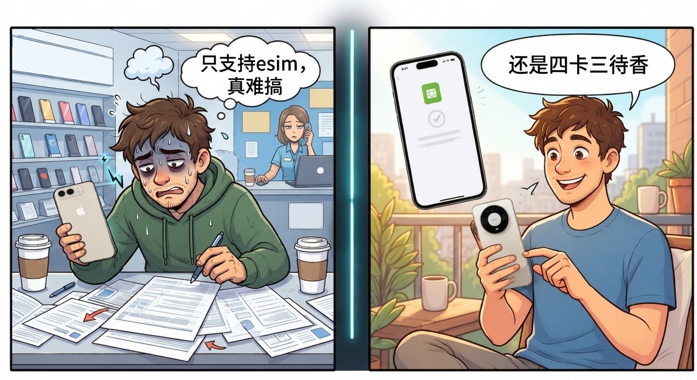 #曝华为Mate90全系支持四卡三待##Mate90或全球首款四卡三待手机#业界首发四卡三待真的厉害✨，华为Mate90全系OTA就能解锁，三张卡同时待机，独立收短信打电话，再也不用拎两部手机来回换。 ​