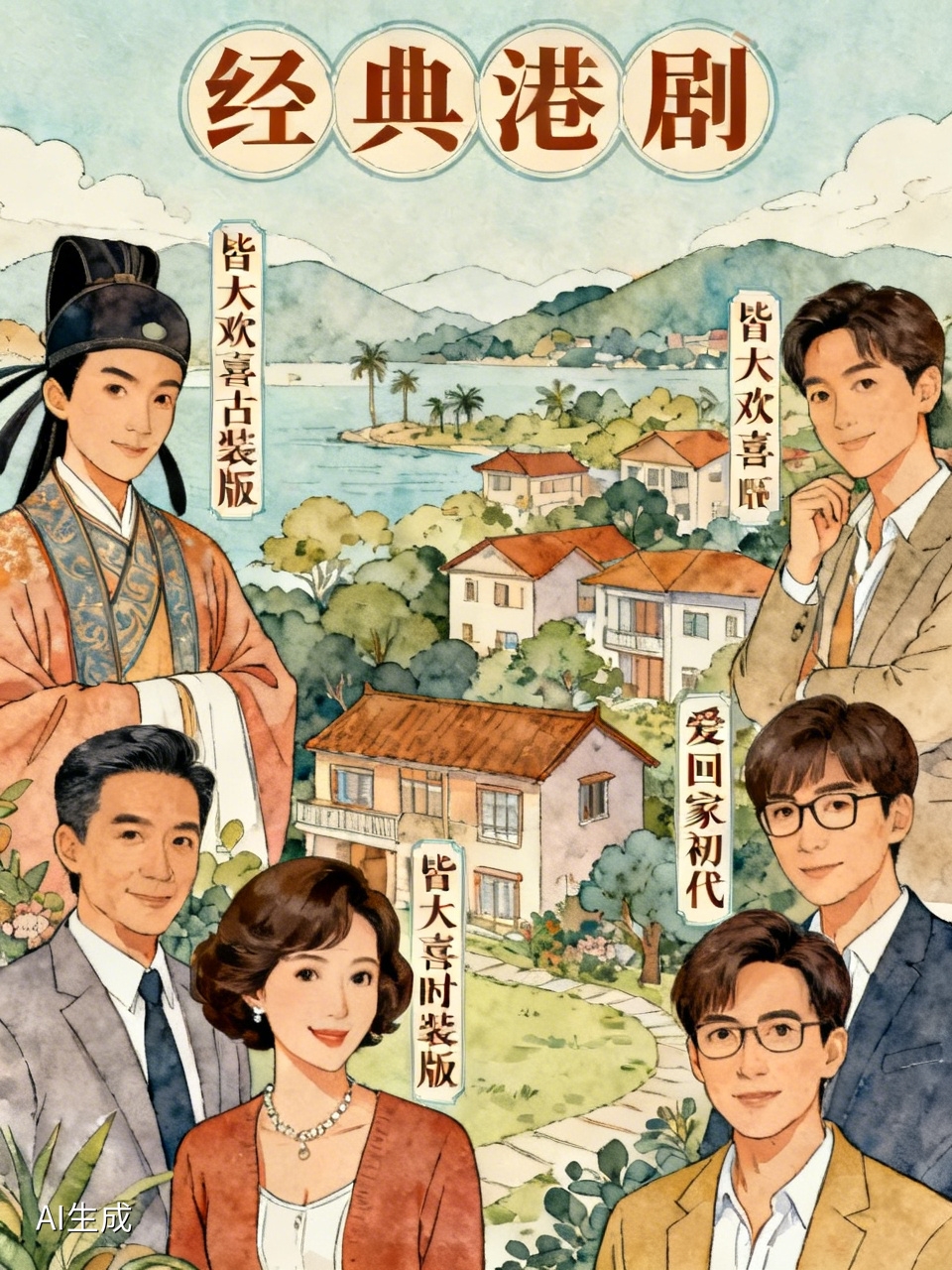 你认为最经典的三部港剧是什么皆大欢喜古装版和时装版很不错，情景喜剧，还有初代爱回家很温馨的治愈家庭港剧怀旧港剧片